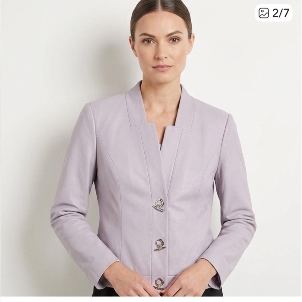 Doncaster collection lavender leather jacket